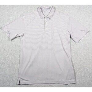 Onward Reserve Men Shirt XL Performance Polo White Purple Striped Golf‎ Preppy